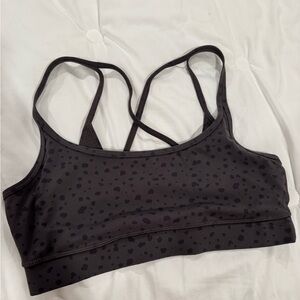 Vuori Charcoal Patterned Sports Bra